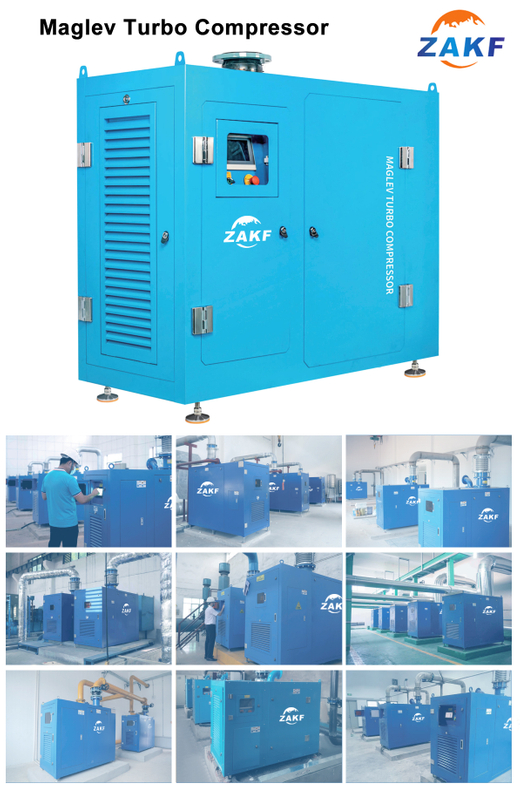 ZAKF 670HP 502KW 130m3/min Вентилятор с магнитной левитацией, подшипник для очистки сточных вод Maglev, Турбоцентробежный компрессор
